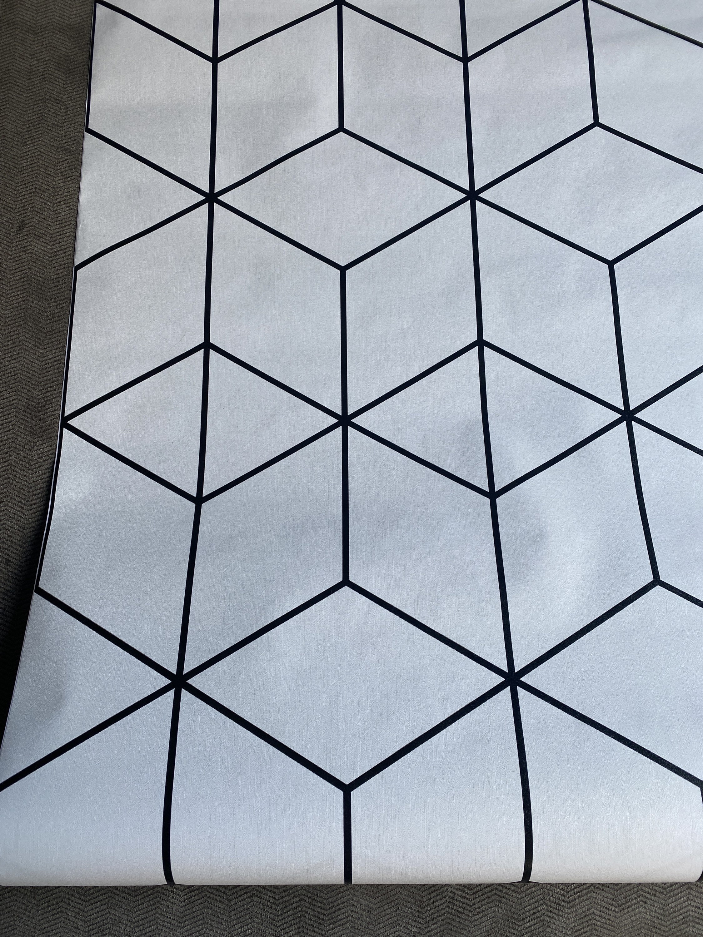 Black Hexagon Drawer Liner Peel and Stick Drawer Liner - Etsy