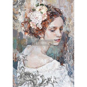 Peaceful Ponder A1 Rice Paper Decoupage Paper - reDesign Decoupage Paper -Furniture Decoupage Paper -Tissue Paper - 1 sheets