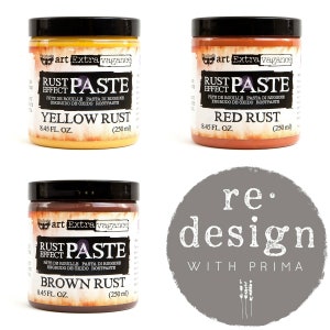 Art Extravagance Rust Paste by Finnabair - Brown Rust Paste - Red Rust Paste - Yellow Rust Paste - Finnabair 250ml