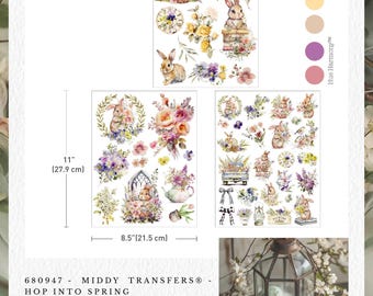 Hop into Spring Furniture Transfer - Middy 3 sheets - 8.5"x11" each