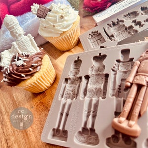 Nutcracker Magic Mould - Redesign Decor Mixed Media Mould - 5&quot; x 8&quot; Furniture Decor Mould; Chocolate Mould; Cake Mould