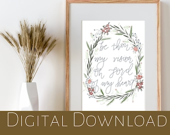 Be thou my vision Art, Christian wall Art, Hymn Art, Religious Wall Art, Be Thou My Vision Printable Art, Hymn Sign, Christian Wall Art
