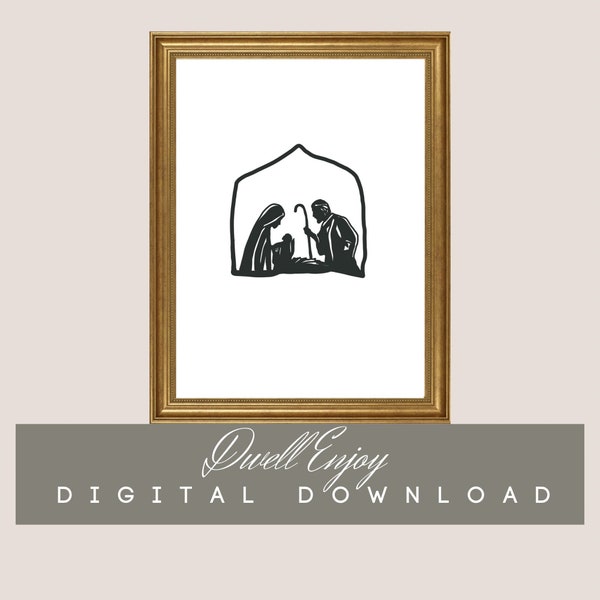 Manger Scene Painting - Etsy
