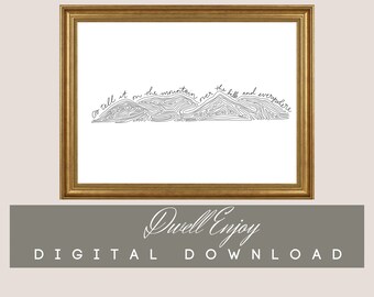 Go Tell it on the Mountain, Christmas Printable, Christmas hymn, Christmas Wall Decor, farmhouse Christmas Printable, Minimalist Christmas
