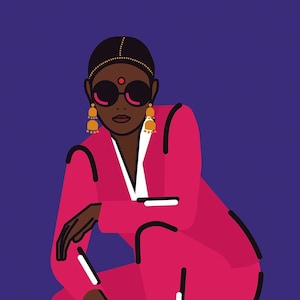 Boss Desi Girl | South Asian Woman Digital Art | Indian Wall Art
