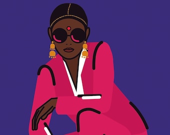 Boss Desi Girl | South Asian Woman Digital Art | Indian Wall Art