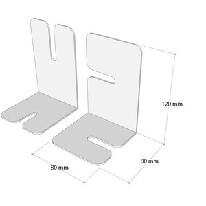 Grönt bokstöd i metall, set om 2, Minimalistiska bokstöd, Modernt bokstödspar, Unika bokstöd, Inflyttningspresent till bokälskare bild 10