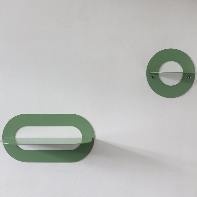 Étagère Murale Architecturale Vert Sauge - Décorative 1 Niche (9 3/4" X 5" X 7 1/2")