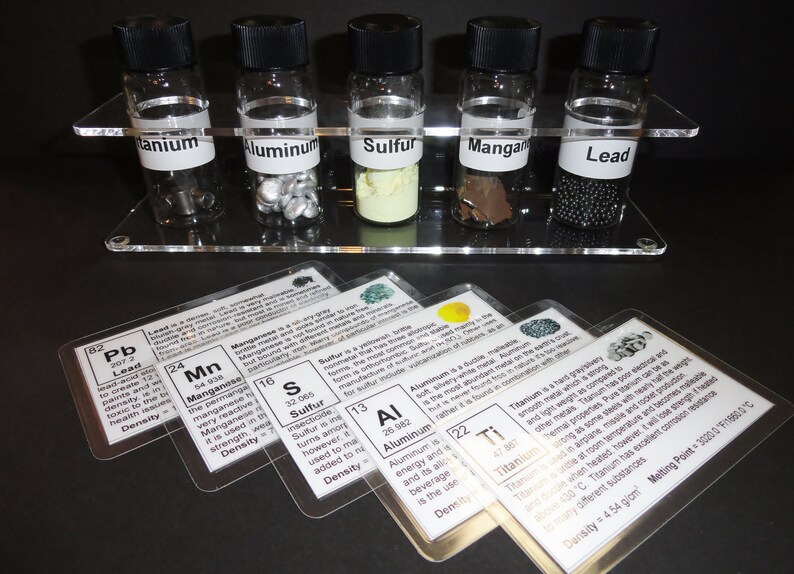 Periodic Table Of Elements Element Collection Chemistry Set | Etsy