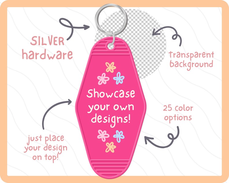 Beach House Keychain - Vintage Motel Style Key Tag For Vacation Homes