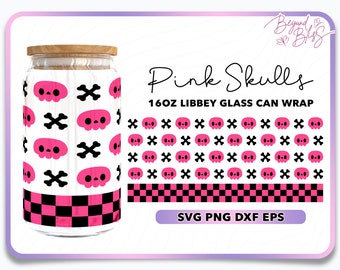 Lindo Halloween svg, envoltura de vidrio Libbey, lata de vidrio svg, vidrio de lata de Halloween, envoltura de lata de vidrio de 16 oz, lata de vidrio Libbey svg, Halloween Libbey svg