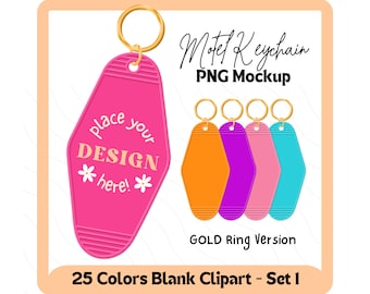 Motel Keychain PNG Mockup, Vintage Motel Keychain Clipart, Blank Motel Keychain File, Motel Style Keychain PNG, Retro Hotel keychain Clipart