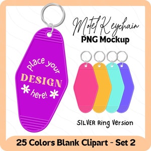 Motel Keychain PNG Mockup, Vintage Motel Keychain Clipart, Blank Motel Keychain File, Motel Style Keychain PNG, Retro Hotel keychain Clipart