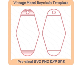 Presized Motel Keychain Template, vintage motel keychain svg, retro motel keychain, keychain outline template, keychain svg, cricut files