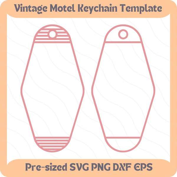 Presized Motel Keychain Template, vintage motel keychain svg, retro motel keychain, keychain outline template, keychain svg, cricut files