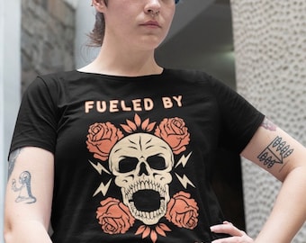 Feminist Rage T-Shirt: Spooky Skull Graphic, Unisex Cotton Tee, Angry Feminist Tee