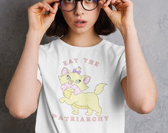 Eat The Patriarchy Unisex Feminist t-shirt, Eat The Patriarchy Shirt, Feminist TShirt, Feminist Cat Shirt, Smash The Patriarchy Shirt