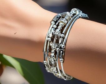 Clear Crystal Quartz  Bracelet