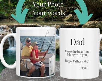 Personalized Photo Message Mug, Custom Anniversary, Birthday, Wedding Christmas Gift Idea for Mom Dad Grandma Grandpa Sibling Friends