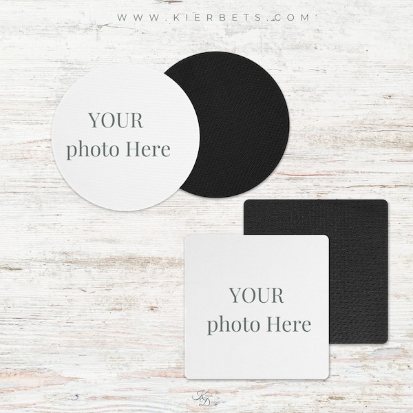 Custom made Personal Photo Neoprene Square or Round Style Coaster Single or Sets, Gift for Him or Her, Grandparent, Aunt, Wedding, Boyfriend