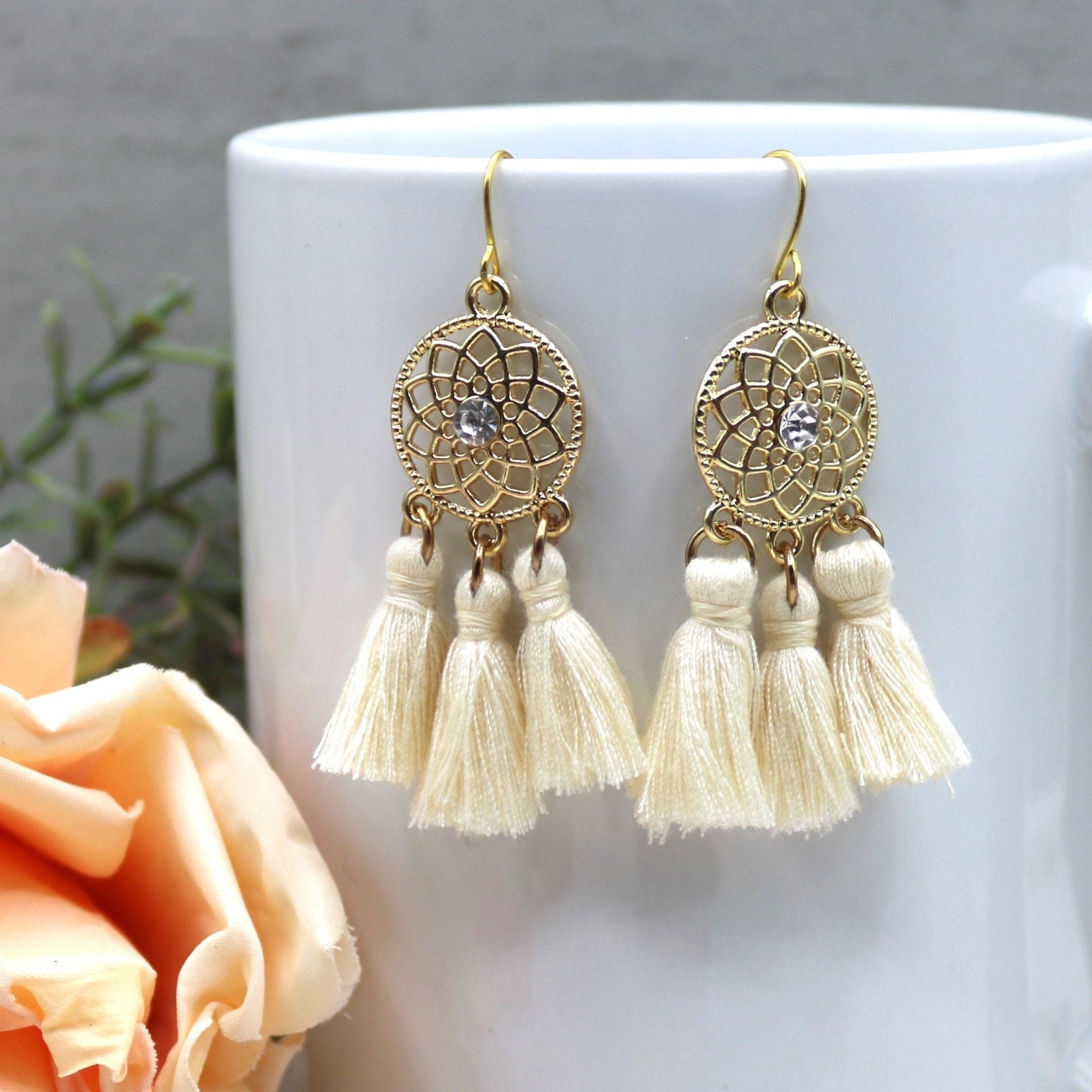 Mini tassel earrings outlet