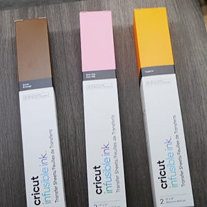Cricut overdrukvel voor infusible-inkt, enkele kleur, 2 kt, 12" x 12", benodigdheden voor snijmachine, mandarijn. en roze beschikbaar