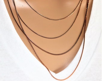 Chain Snake Rose Gold 24" 316L Stainless Steel Necklace