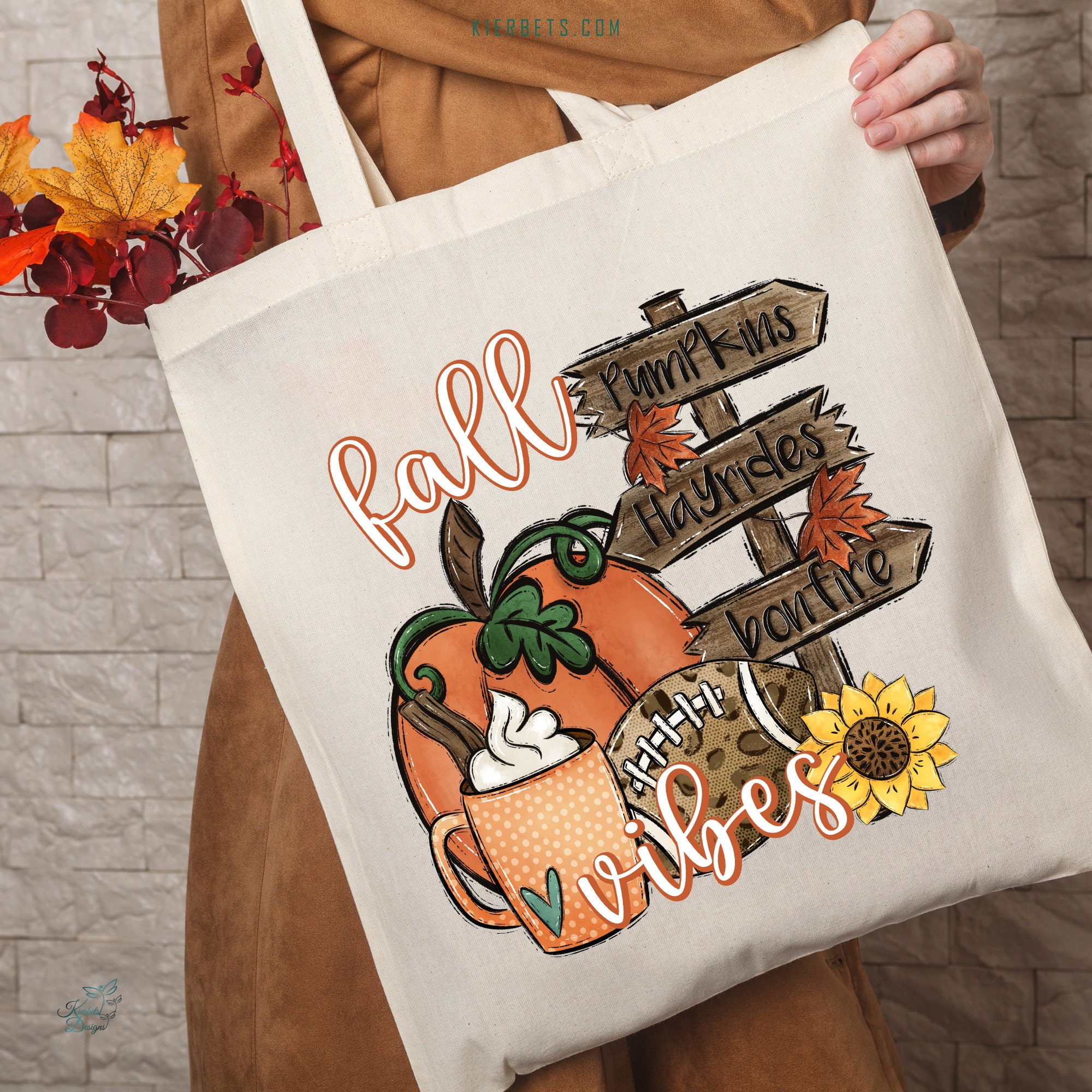 Fall Vibes Pumpkin Patch Signs Organic Cotton Tote Bag