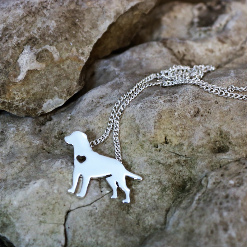 Lab Necklace Accessory Gift for Her Dog Mom Jewelry Silver Labrador Retriever Lover Necklace labrador Retriever Charm Pendant Necklace