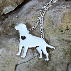 Collana con ciondolo Labrador Retriever, accessorio per collana Labrador, gioielli per mamme di cani, collana in argento per amanti del Labrador Retriever, regalo per lei
