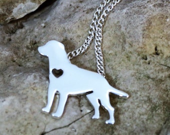 labrador Retriever Charm Pendant Necklace, Lab Necklace Accessory, Dog Mom Jewelry , Silver Labrador Retriever Lover Necklace,  Gift for Her