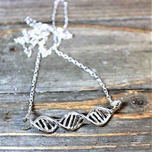 Silver DNA Necklace