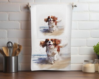 Strofinacci Da Cucina Con Cane Cavalier King Charles Spaniel - 40,6x61 Cm, In Microfibra, Regalo Per Amanti Dei Cani - 3