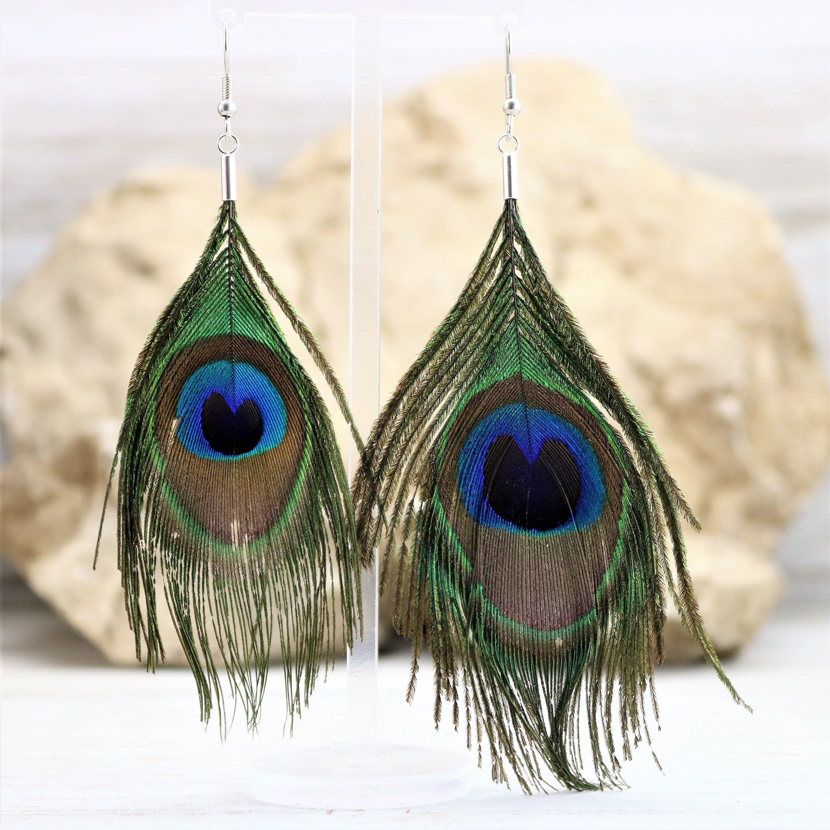 Post and back Multicolor Peacock With Feather Fusion Earrings at Rs  2140/pair in Ahmedabad