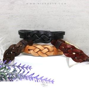 Leather Celtic Double Eternity Knot Bracelet, Love Infinity Double Knot Couples Bracelet, Gender Neutral Viking Jewelry Unique Gift for Both
