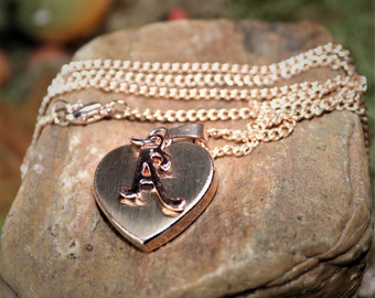 Personalized Rose Gold Heart necklace