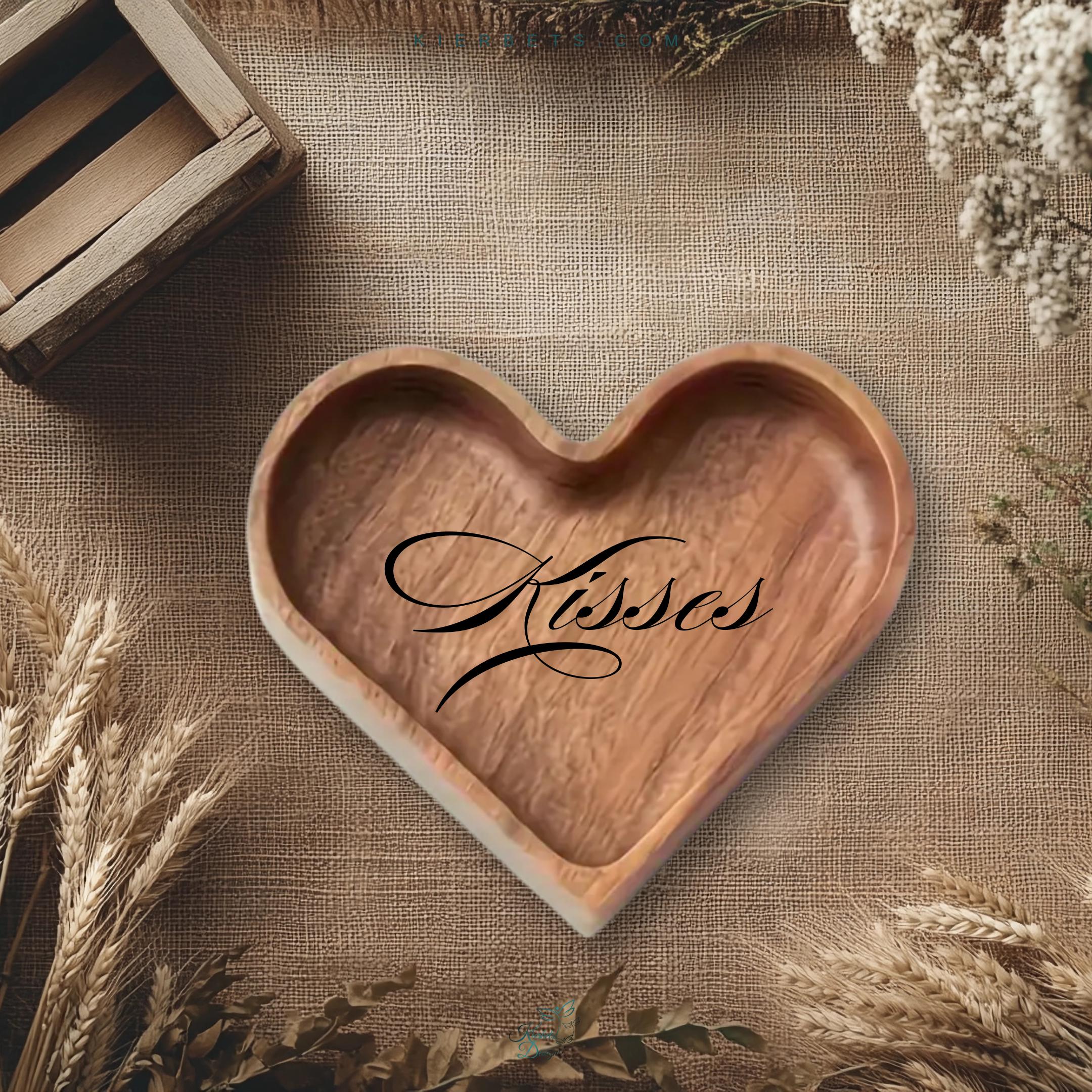 Personalized Walnut Wood Heart Tray, Custom Engraved Candy Dish - Etsy