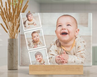 Custom Photo Collage Personalized Tempered Glass Cutting Board, Memory Keepsake Charcuterie Platter, Unique Tray, Functional Kitchen Decor