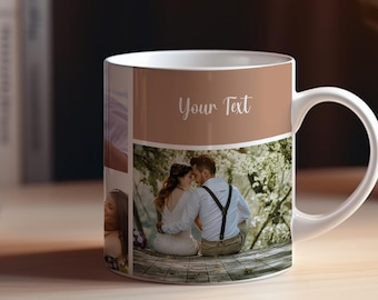Personalized Photo Collage Mug, Custom Anniversary Gift