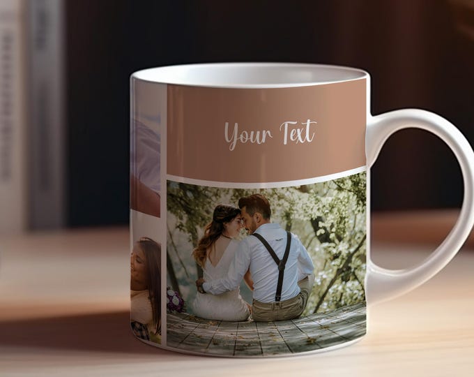 Featured listing image: Personalized Photo Collage Mug, Custom Anniversary Gift