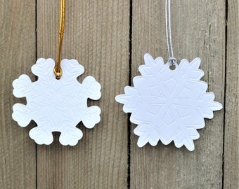 Embossed Shiny Snowflake Gift Tags, Shiny Winter Cut Outs, Pearl White Sheen  Place Holders, Scrapbook Embellishments, Shop Price Labels