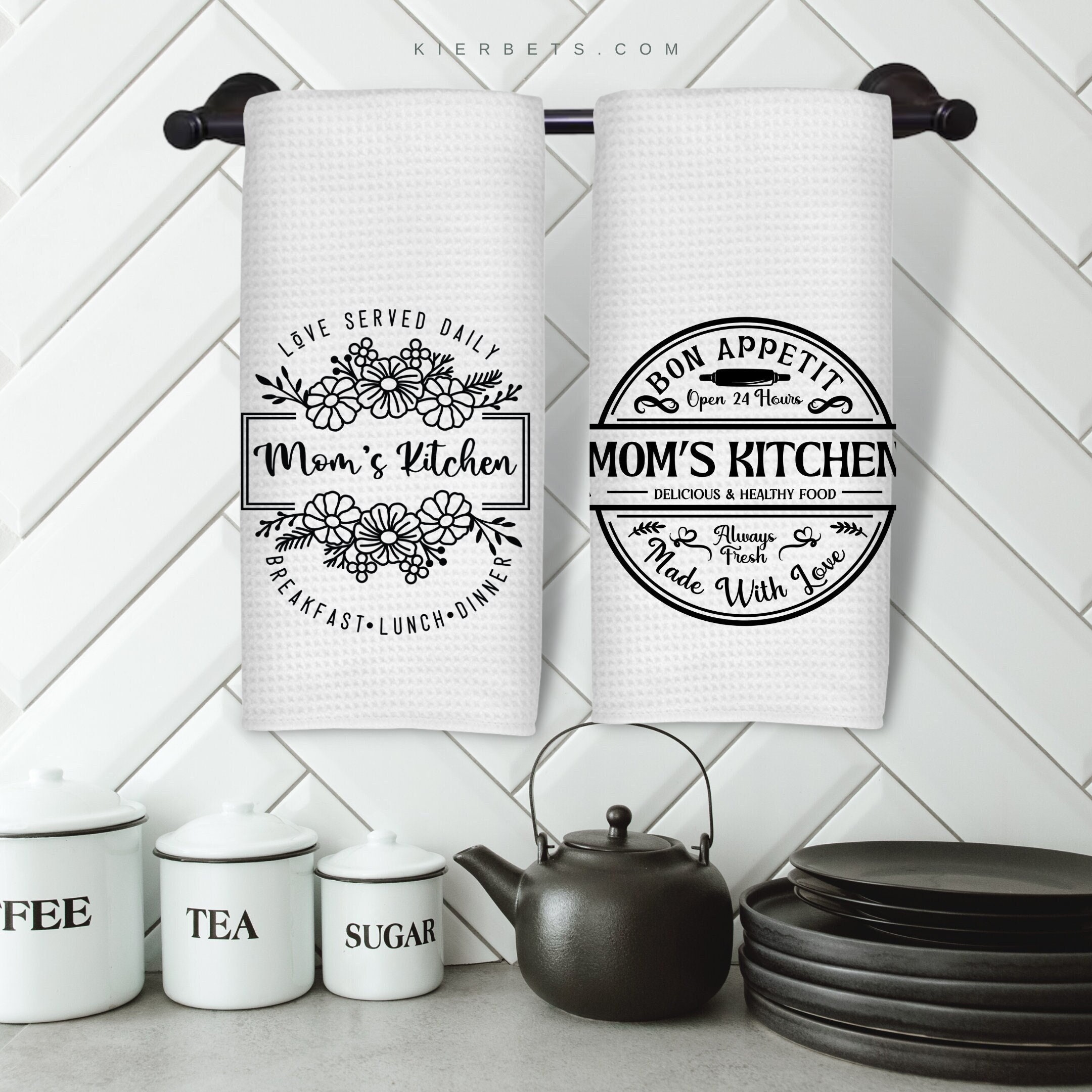 Decorated kitchen towels deals