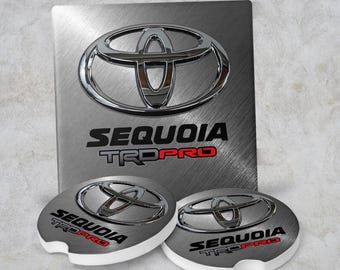Toyota Sequoia TRD Pro and Off Road Coasters Set, Car Coaster Set for Truck, New Vehicle Gift