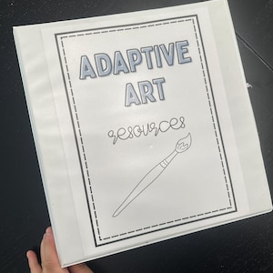 Adaptive Art Binder Cover, Spine and Dividers, teacher resource, special education, Printable, Instant Download