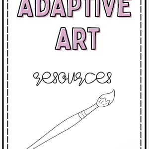 Adaptive Art Binder Cover, Spine and Dividers, teacher resource, special education, Printable, Instant Download