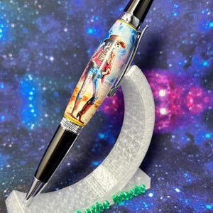 Gedraaide inktpen skeleton cowgirl
