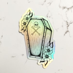 Holographic Coffin Sticker