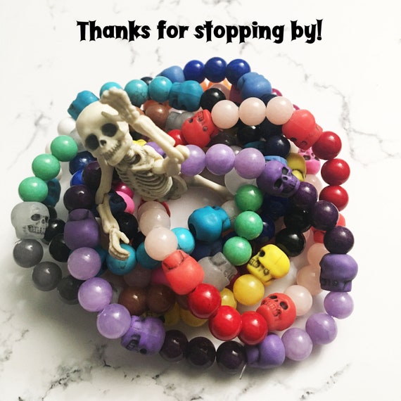 Multi Colored Skull Bracelet - Etsy