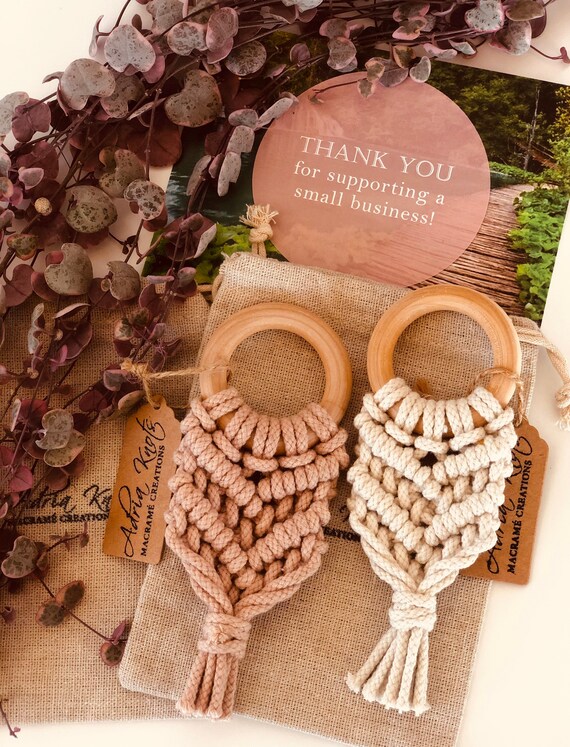 macrame baby teether