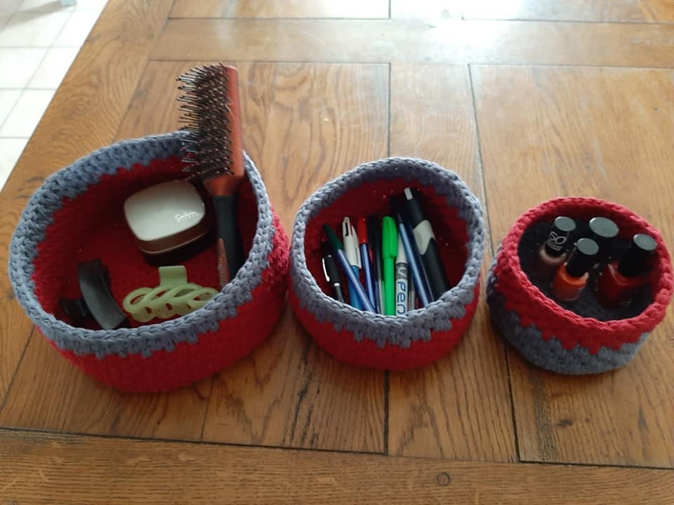 Corbeilles de Rangement Au Crochet